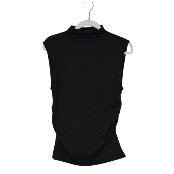 Madewell Women’s Slinky Mockneck Draped Ruched Tank Top NWT XL Molasses - Picture 7 of 12